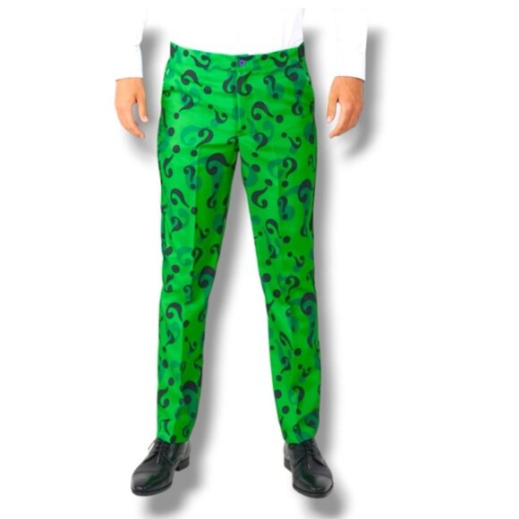The Riddler Batman Question Mark Suit 3 Piece Costume Set Unisex Men’s Large - Picture 7 of 16